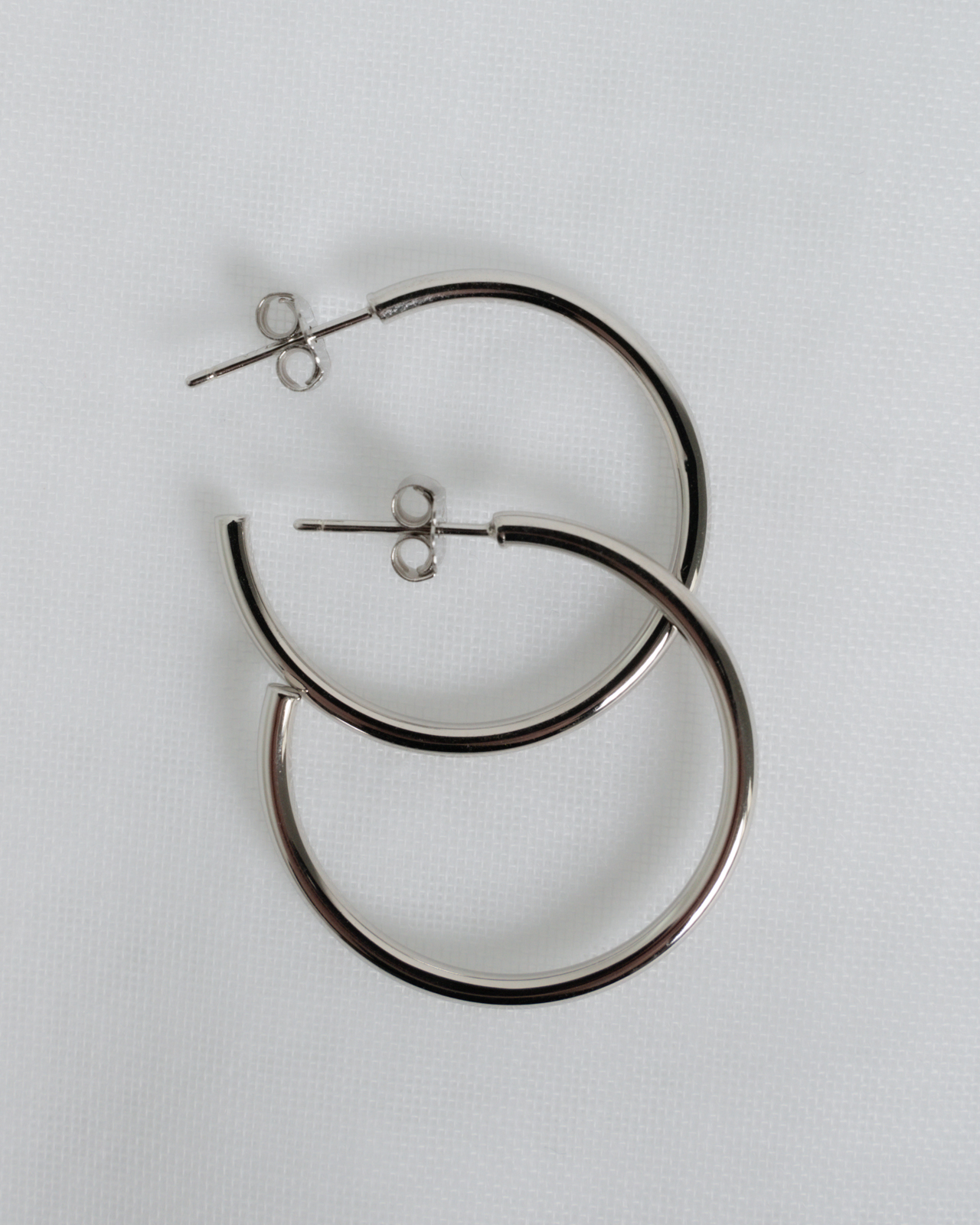 Large solid sales silver hoop earrings
