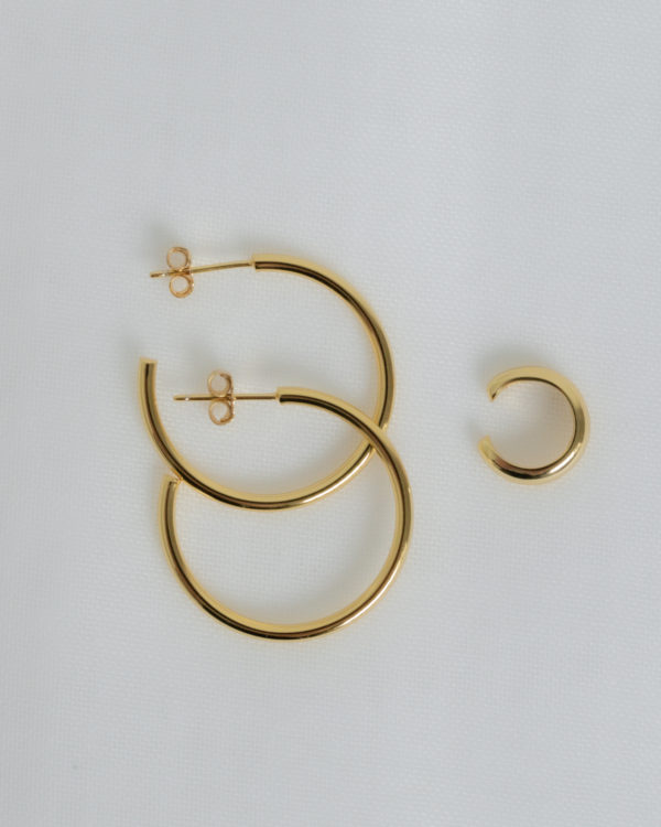 Produktabbildung: Set Simple Hoop and Simple Ear Cuff Gold