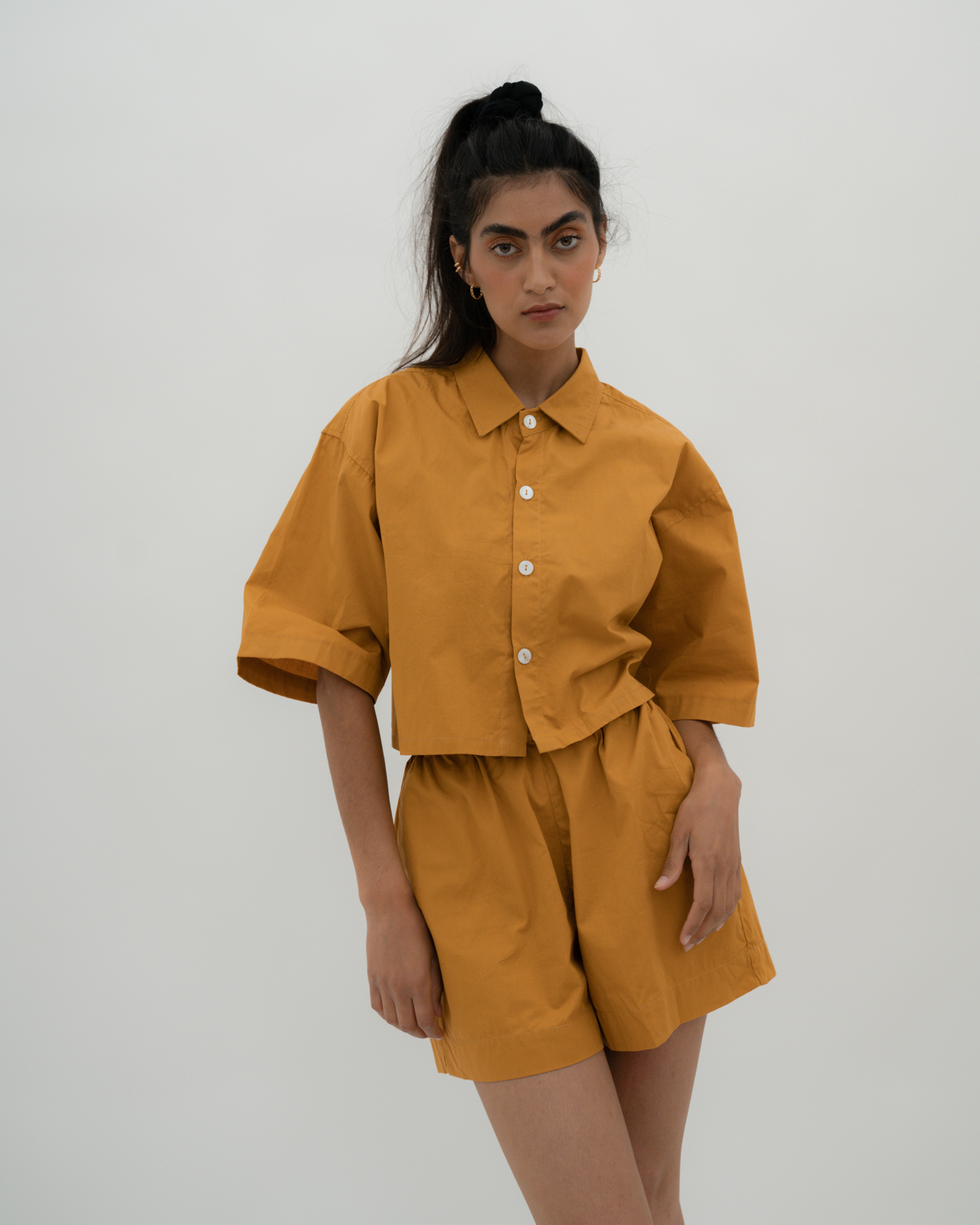 Varianten: The Cropped Shirt Kurzarm Dusty Orange