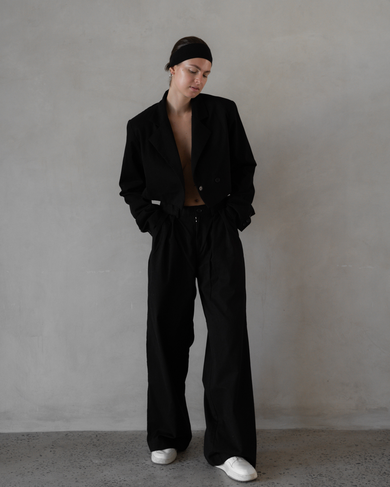 Varianten: The Wide Leg Hose Schwarz