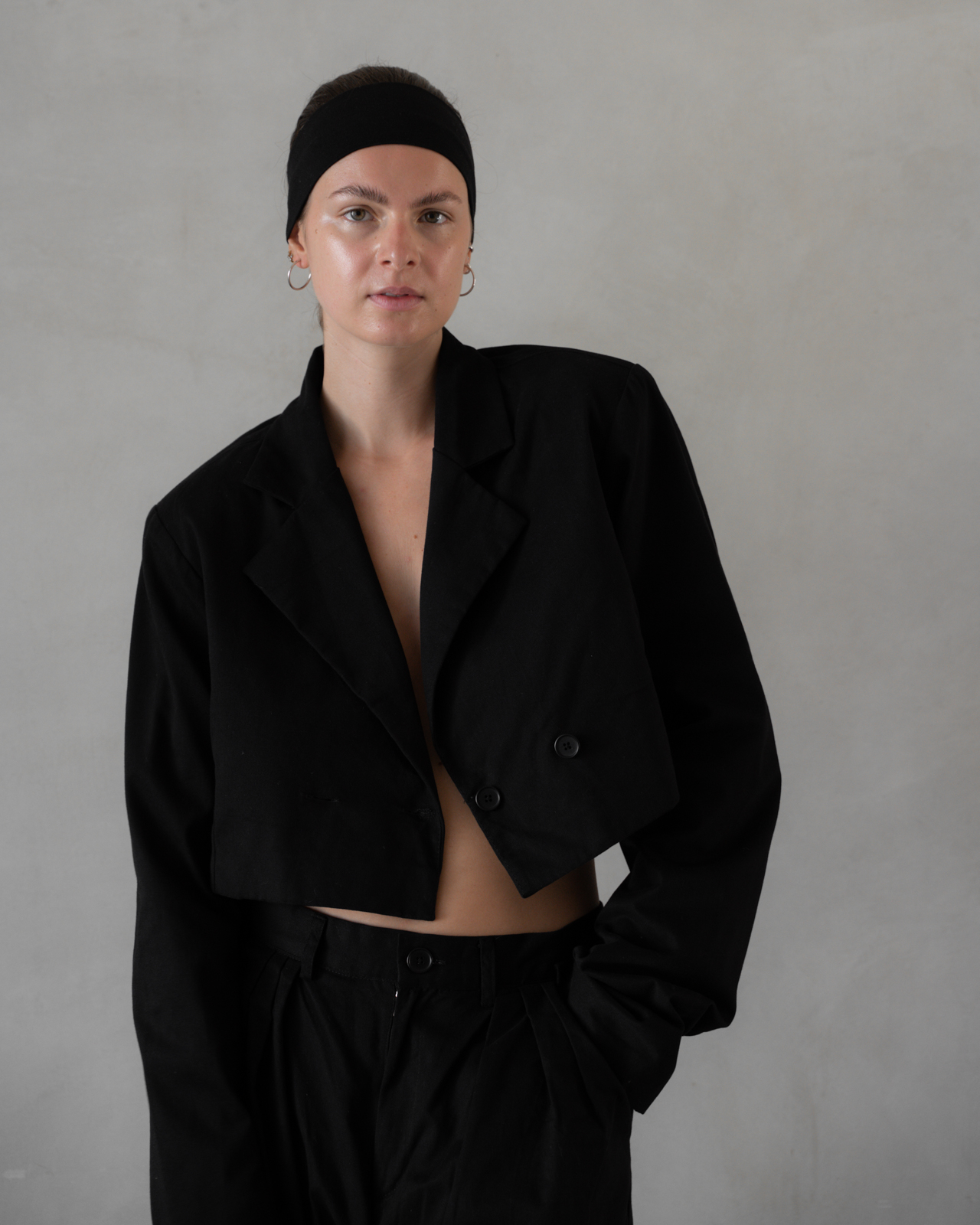 Varianten: The Cropped Blazer Schwarz