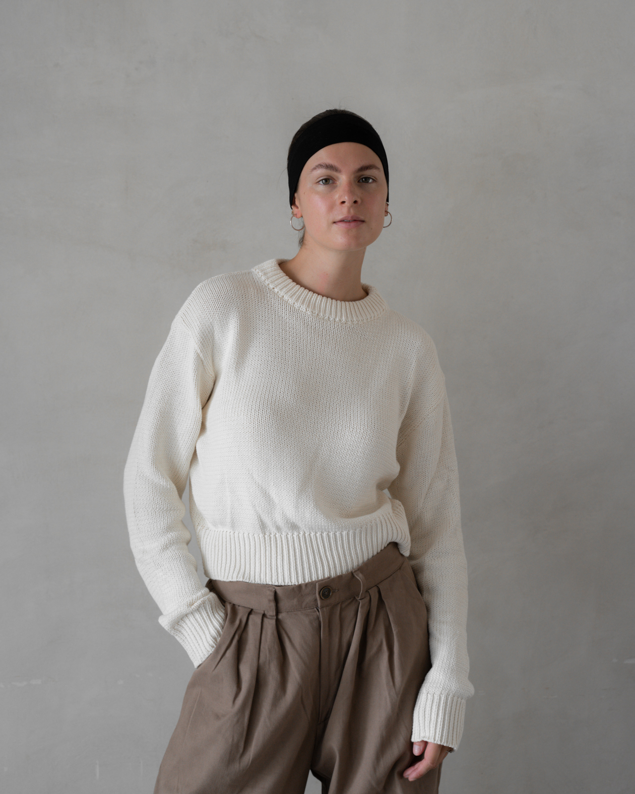 Varianten: The Cropped Knit Off-White